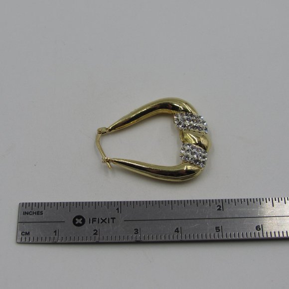 Sterling Silver Large Bright Crystal Earrings - Picture 5 of 6